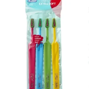 TePe Colour Compact Extra soft, zestaw bardzo miękkich szczoteczek do zębów, 4szt.
