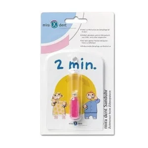MIRADENT Zegar Piaskowy - samoprzylepna klepsydra odmierzająca zalecany, dwuminutowy czas mycia zębów