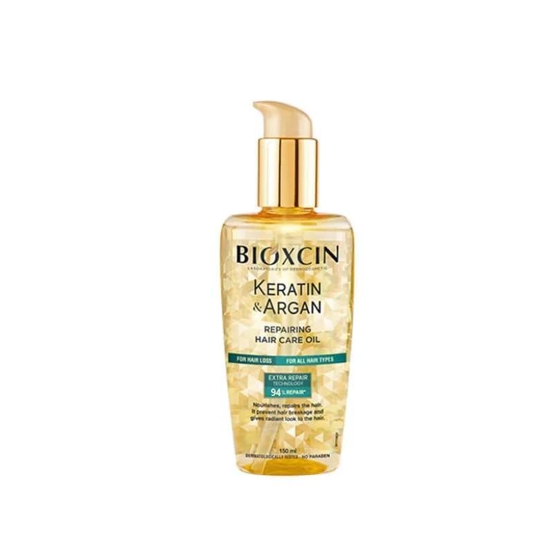 BIOXSINE Keratin & Argan 150 ml - regenerująco - odżywiający olejek do włosów