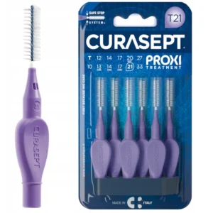 Curasept Proxi Treatment T21 2,1 mm – szczoteczki międzyzębowe fioletowe, 6 szt.