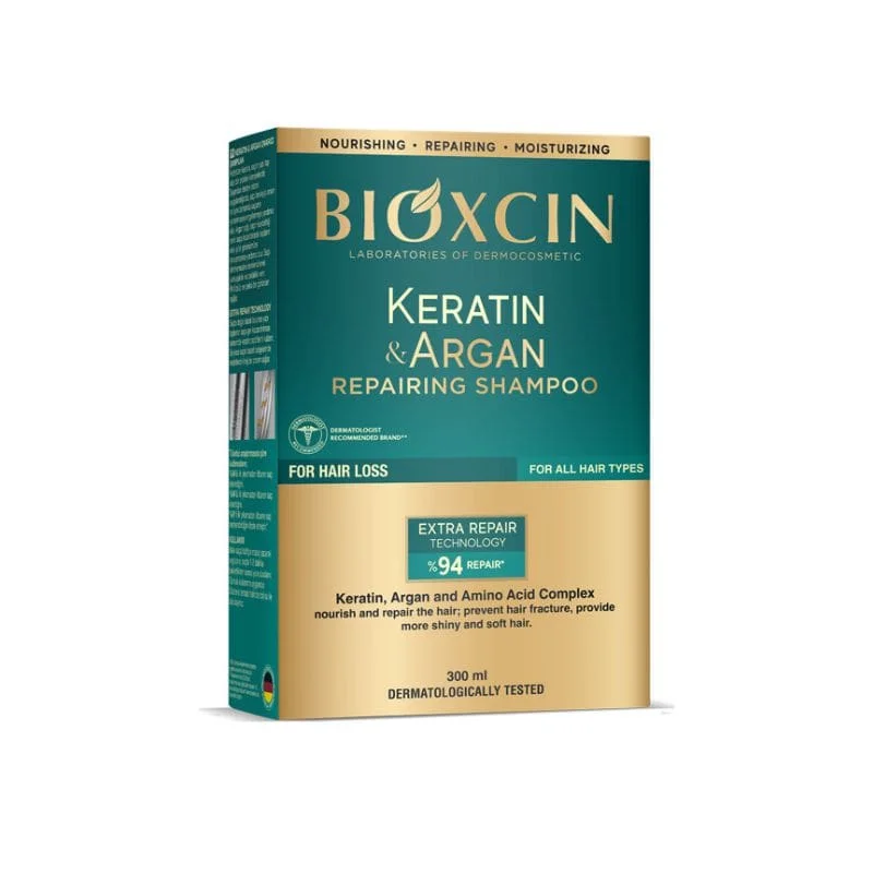 BIOXCIN Kreatin & Argan 300 ml - szampon regenerujący do mycia włosów