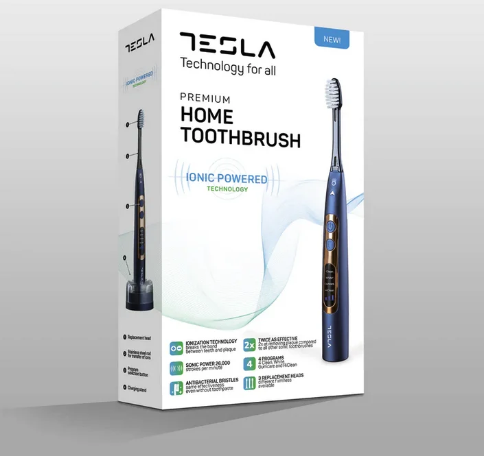 TESLA (IONICKISS) IONPA HOME PREMIUM Navy Blue - jonowo-soniczna szczoteczka do mycia zębów, matowy granat - obrazek 5