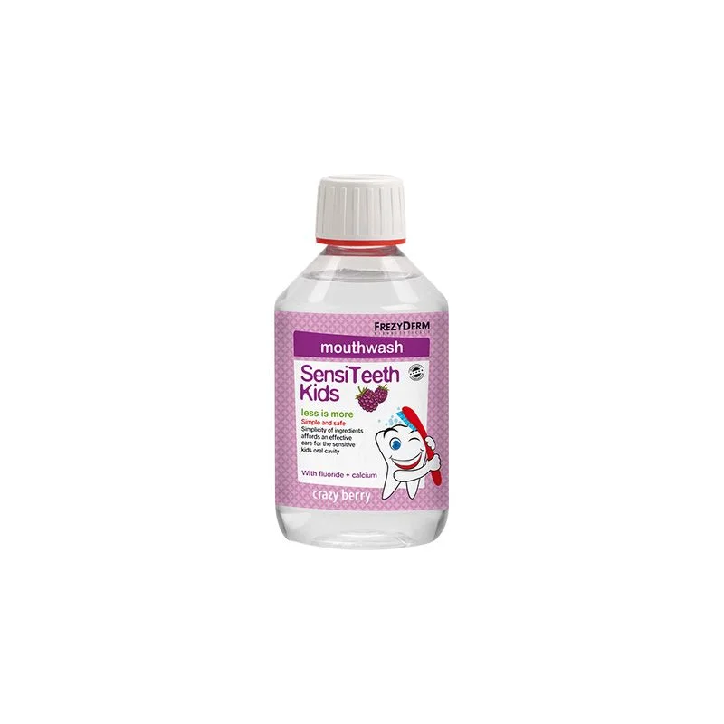 Frezyderm SENSITEETH KID'S 250ml - remineralizujący płyn do płukania jamy ustnej dla dzieci z wapniem
