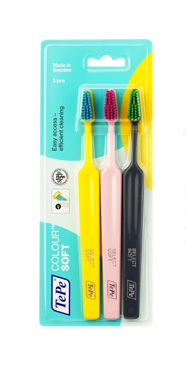 TePe Select Colour Soft – zestaw miękkich szczoteczek do zębów 3 szt.