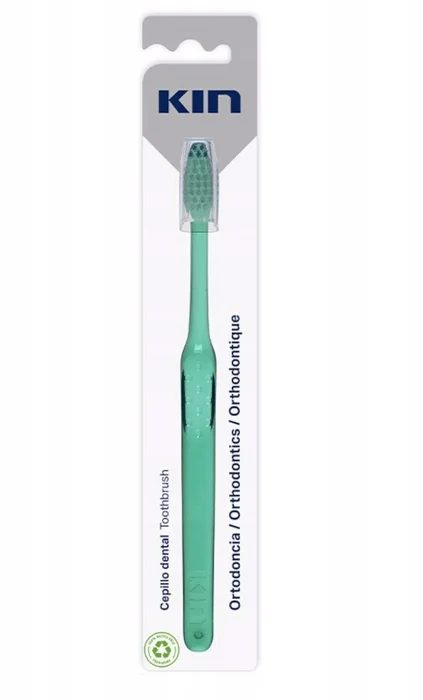 KIN Orthokin szczoteczka do mycia zębów z aparatem ortodontycznym + ortodontyczna pasta do mycia zębów 10ml GRATIS - obrazek 2
