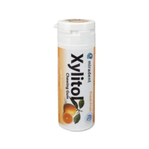 MIRADENT Xylitol Chewing Gum - guma do żucia z ksylitolem przeciw próchnicy, 30 szt, smak owocowy FRESH FRUIT