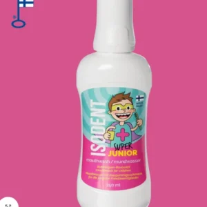 IsoDent Super Junior – płyn do płukania jamy ustnej dla dzieci o smaku gumy balonowej 100ml