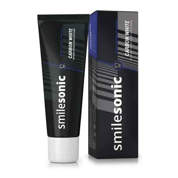 Smilesonic Carbon White 75 ml - wybielająca pasta do mycia zębów z węglem