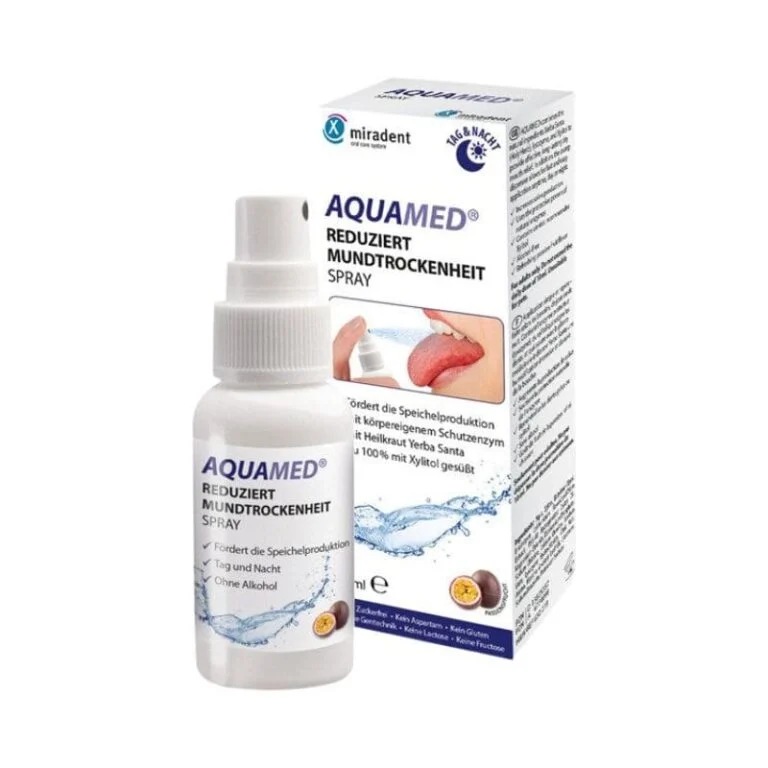 MIRADENT AQUAMED specjalistyczny aerozol nawilżający błony śluzowe jamy ustnej, 30 ml