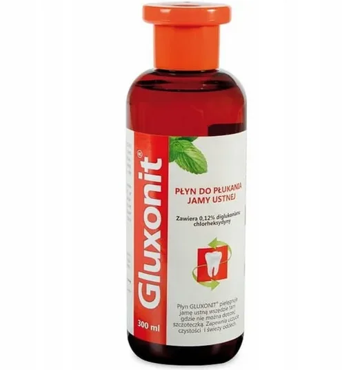 GLUXONIT® – Płyn do płukania jamy ustnej z 0,12% chlorheksydyną, chroniący dziąsła i zapobiegający płytce nazębnej