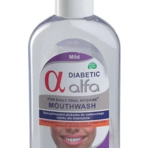 ALFA Diabetic Mild - specjalistyczny płyn do płukania i nawilżania jamy ustnej dla cukrzyków, smak łagodna mięta