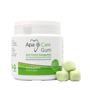 ApaCare Gum Anti-Caries 45 szt. – bezcukrowe gumy z ksylitolem i minerałami szkliwa