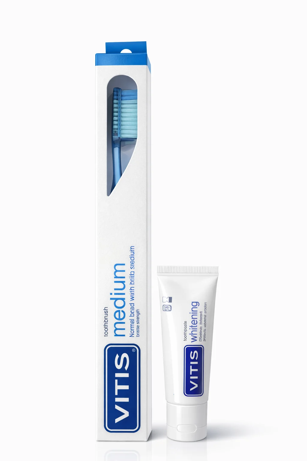 VITIS Medium - średnio-miękka szczoteczka do zębów + pasta 15ml VITIS Whitening GRATIS - obrazek 2