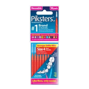 PIKSTERS Regular 4 - szczoteczki międzyzębowe 0.5, czerwone 10 szt