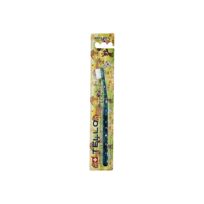 TELLO KIDS 10400 Blue 1 szt - ultra delikatna szczoteczka do mycia zębów mlecznych do 6 roku życia