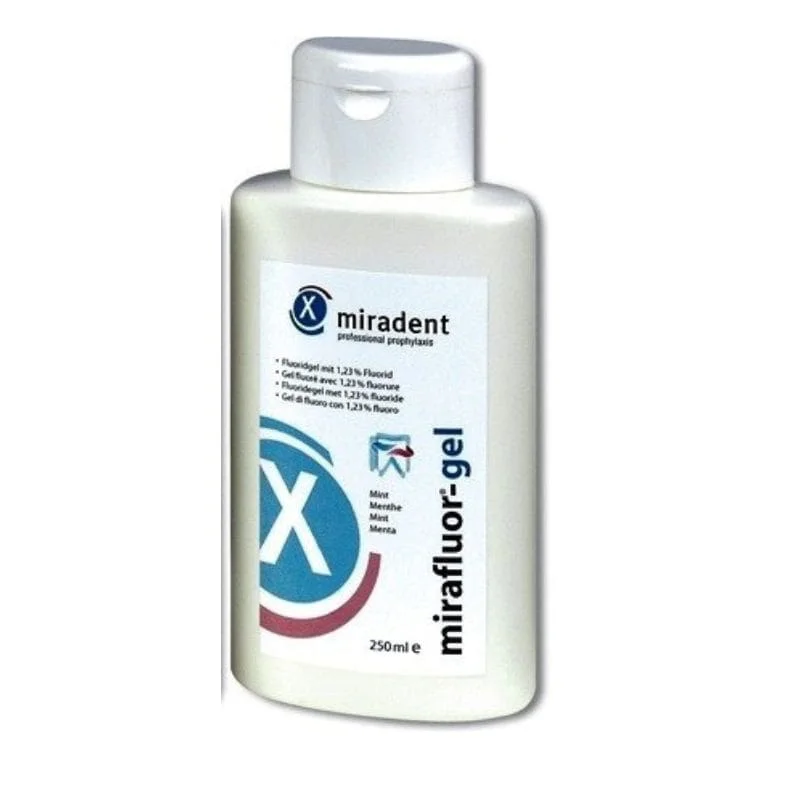 Miradent Mirafluor Gel 1,23% F — żel do fluoryzacji, miętowy, 250 ml