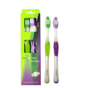 ApaCare Sensitive Manual Toothbrush 2szt - zestaw dwóch miękkich szczoteczek do zębów APACARE Sensitive Manual Toothbrush 2szt. - miękkie szczoteczki do zębów zestaw