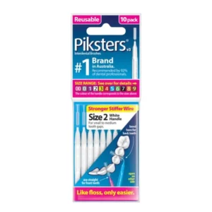 PIKSTERS Regular 2 - szczoteczki międzyzębowe 0.5, białe 10 szt