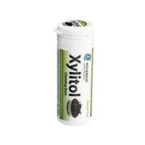 MIRADENT Xylitol Chewing Gum - guma do żucia z ksylitolem przeciw próchnicy, 30 szt, smak zielona herbata GREEN TEA