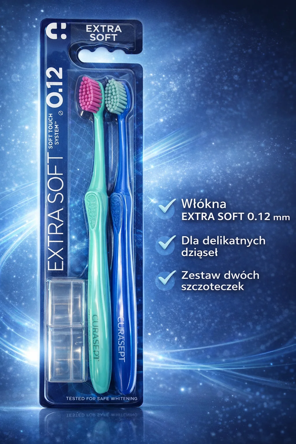 CURASEPT 0.12 Extra SOFT 2szt. - szczoteczki do zębów z miękkim włosiem - obrazek 2