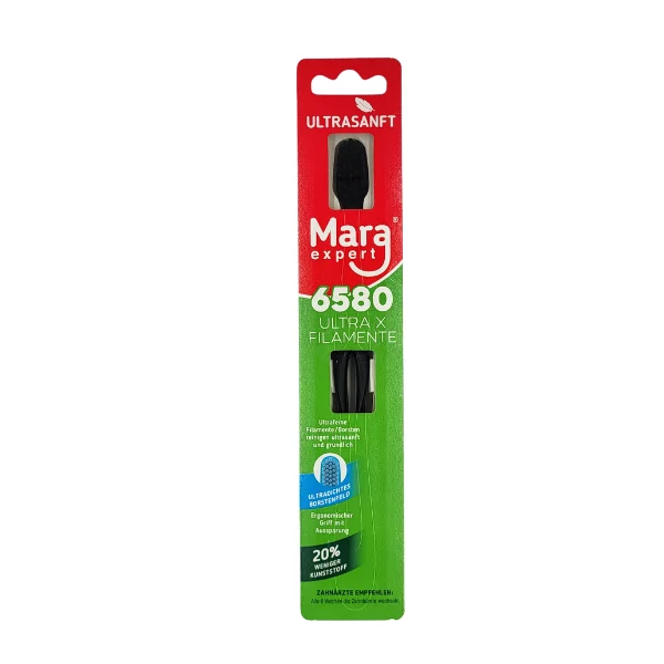Mara Expert Ultra X 6580 - ultra gęsta szczoteczka do mycia zębów, czarna