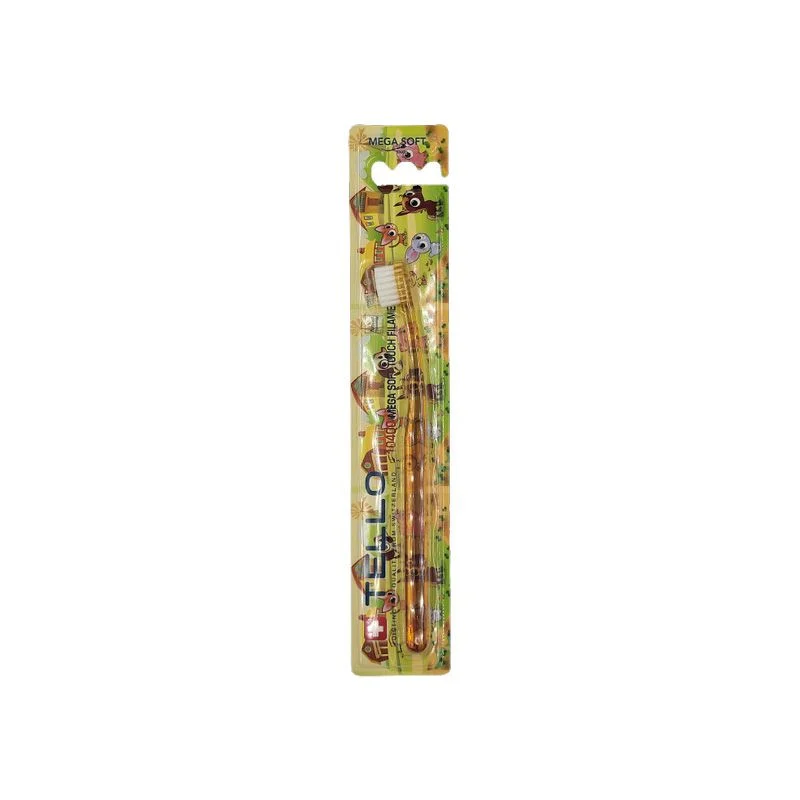TELLO KIDS 10400 Orange 1 szt - ultra delikatna szczoteczka do mycia zębów mlecznych do 6 roku życia