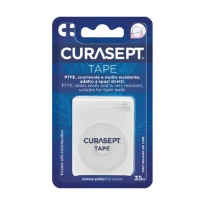 CURASEPT TAPE PTFE 35 m - taśma dentystyczna płaska z chlorhexydyną