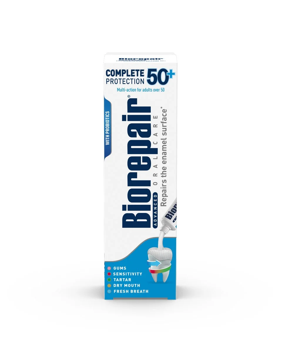 Biorepair Pasta Advanced Complete Protection 50+ 75 ml – kompleksowa ochrona jamy ustnej po 50. roku życia