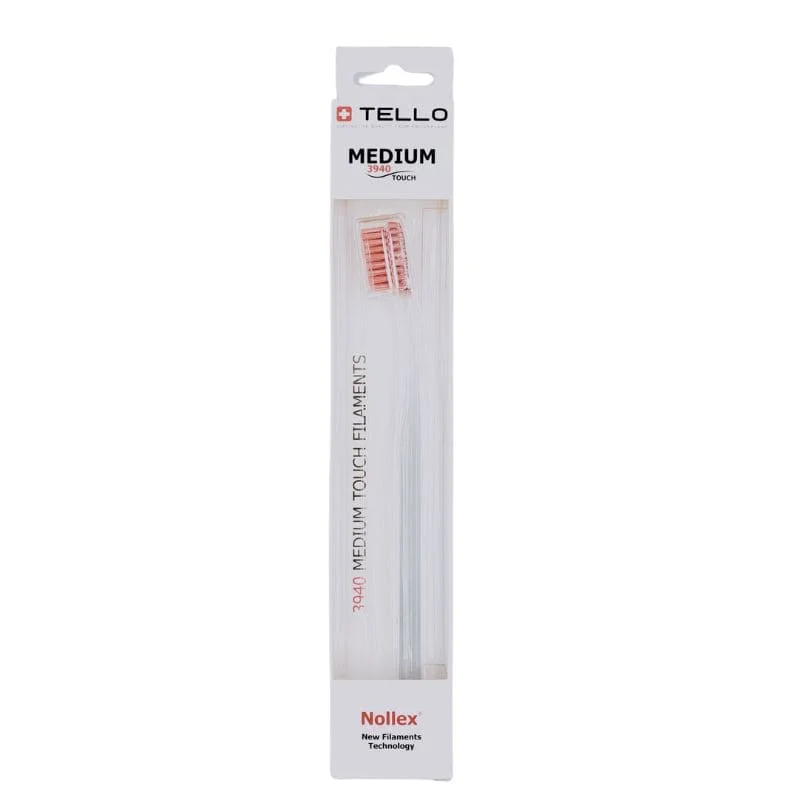 TELLO 3940 MEDIUM Red 1szt. - periodontologiczna szczoteczka do mycia zębów z gęstym włosiem