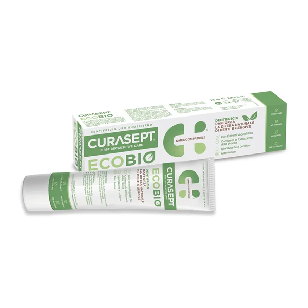Curasept ECO BIO 75 ml - naturalna pasta do mycia zębów bez mentolu
