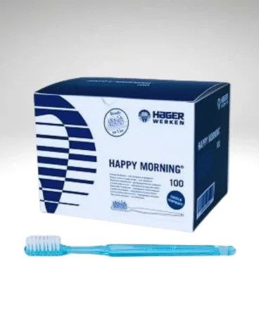 Jednorazowe szczoteczki do zębów Happy Morning nasączone pastą miękkie