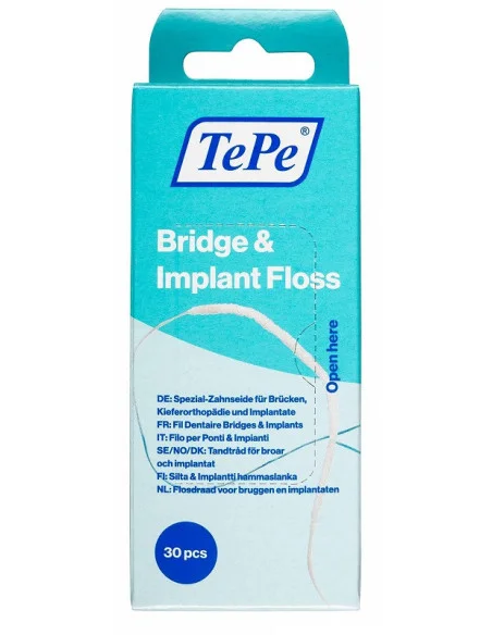 TePe Bridge & Implant Floss nić dentystyczna, 30 szt