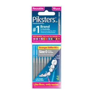 PIKSTERS Regular 0 - szczoteczki międzyzębowe SMALL 0.35, szare 10 szt