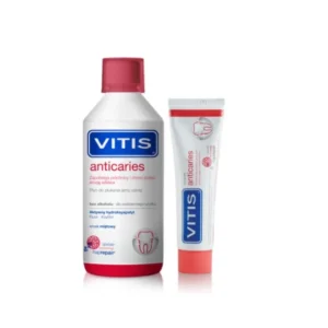 VITIS Anticaries SET 600ml - zestaw przeciw erozji szkliwa zębów pasta i płyn