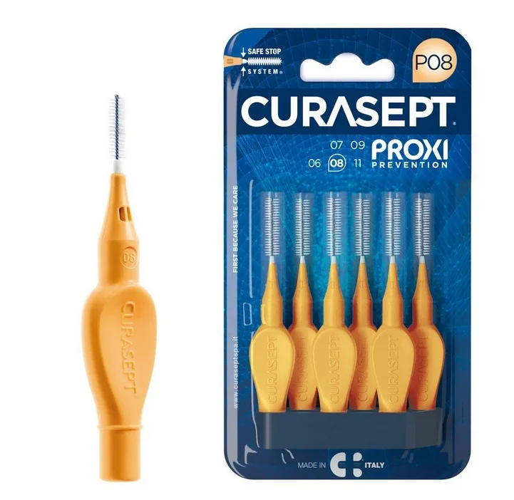 CURASEPT PROXI P08 POMARAŃCZOWE – szczoteczki międzyzębowe 6 szt.