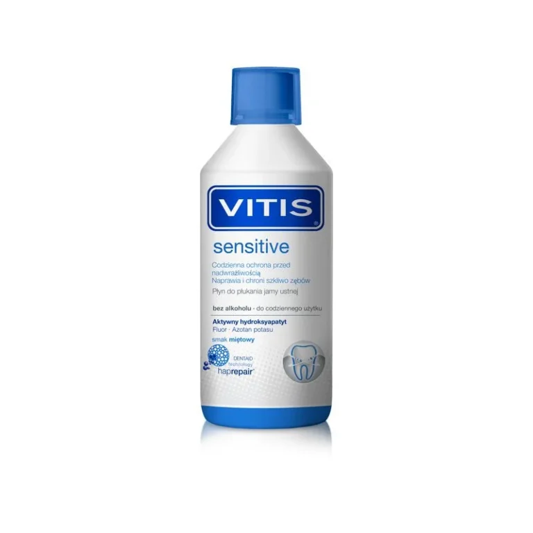 VITIS Sensitive 500 ml - remineralizujący płyn znoszący nadwrażliwość zębów z hydroksyapatytem