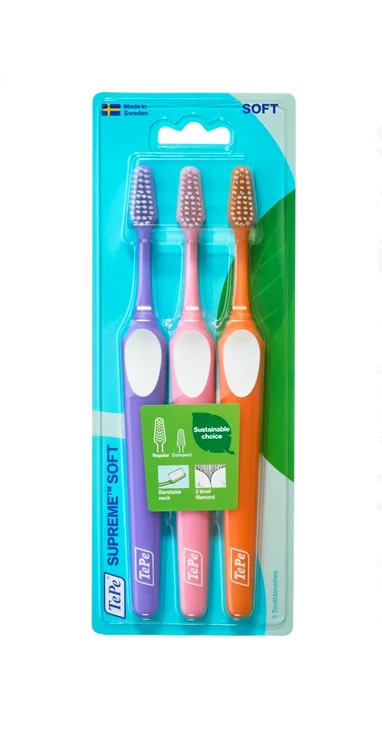 TePe Supreme Soft – zestaw miękkich szczoteczek do zębów 3 szt.