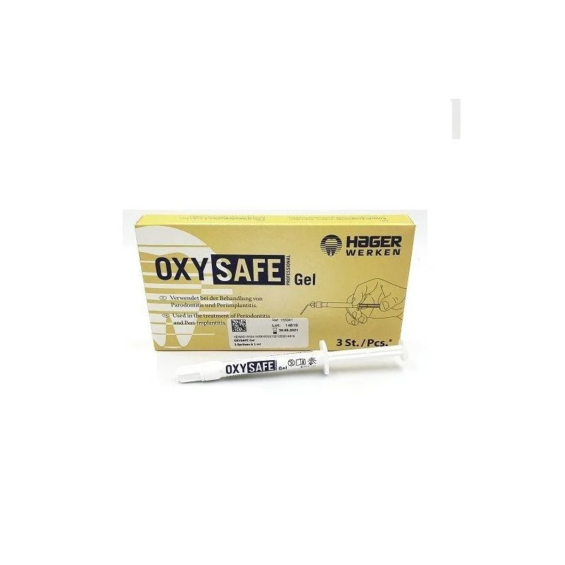 OXYSAFE żel przy paradontozie, Periimplantitis, kieszeniach dziąsłowych, 1 ml
