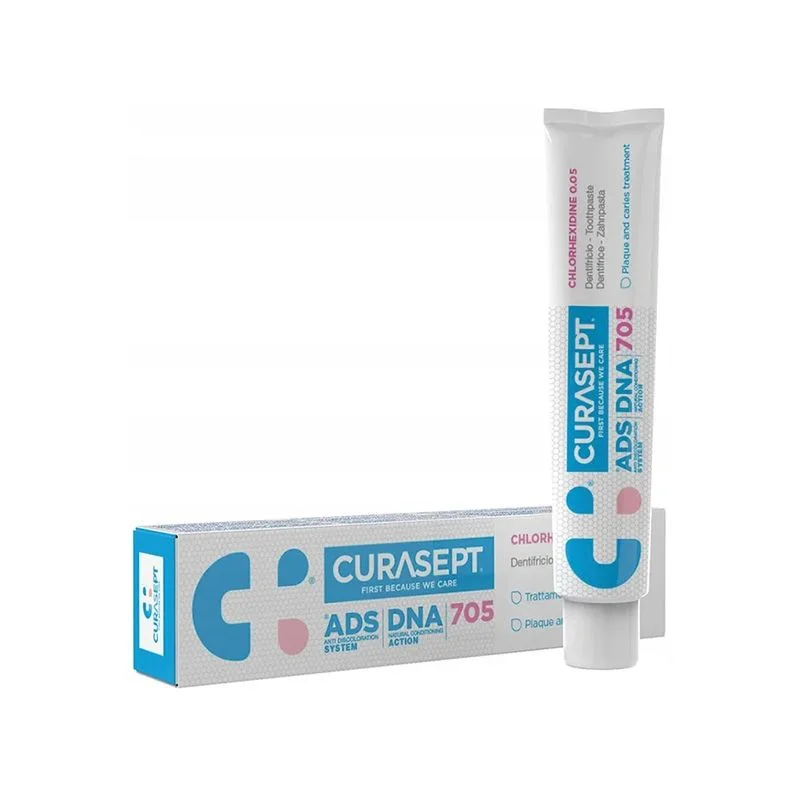 CURASEPT ADS DNA 705 75ml - pasta do zębów w żelu z chlorheksydyną 0.05%