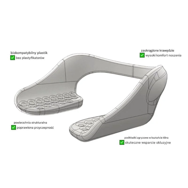 REHASPLINT MEDIUM 50 SHORE clear - szyna zgryzowa, standardowa - obrazek 2