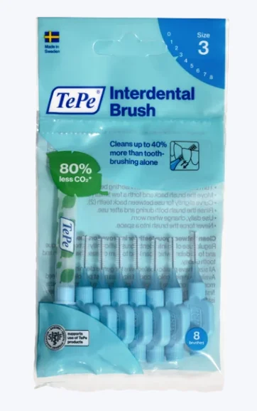 TePe Original Szczoteczki Międzyzębowe z Bioplastiku 0,6 mm Niebieskie – 8 szt.