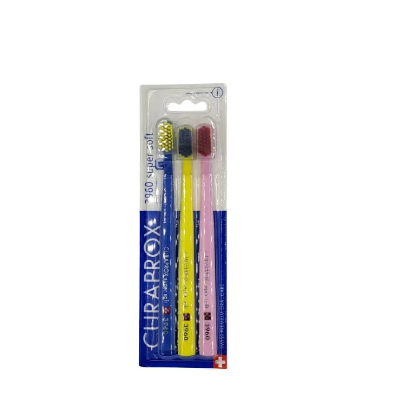 Szczoteczki Curaprox CS 3960 Super Soft 3szt- miękkie szczoteczki do mycia zębów trójpak (niebieski, zielony, czerwony) - obrazek 3