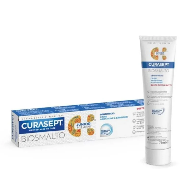 CURASEPT BIOSMALTO JUNIOR PROTECTION 75 ml - wzmacniająca pasta do mycia zębów dzieci