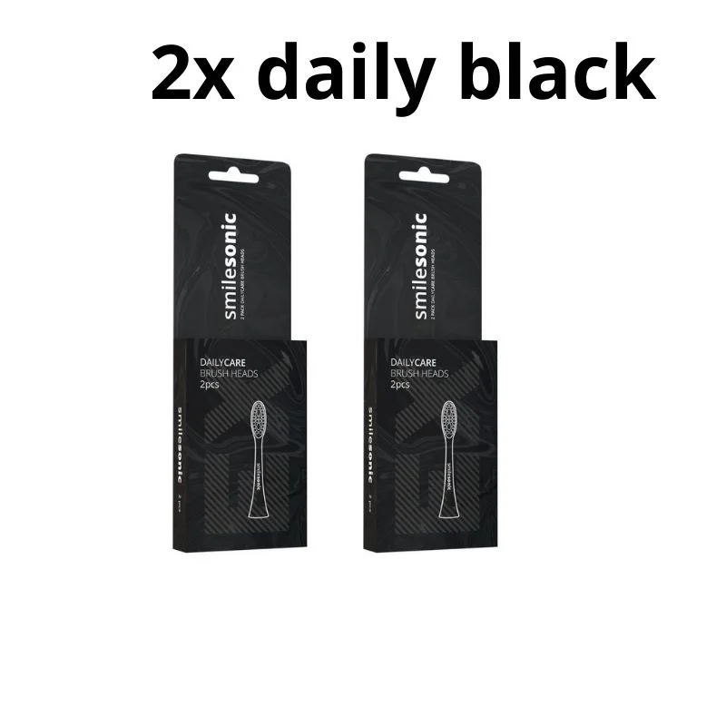 2x Smilesonic Daily Care Black - końcówki 2 opak a 2 szt