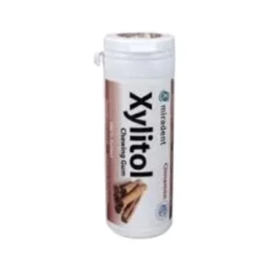 MIRADENT Xylitol Chewing Gum - guma do żucia z ksylitolem przeciw próchnicy, 30 szt, smak Cynamon