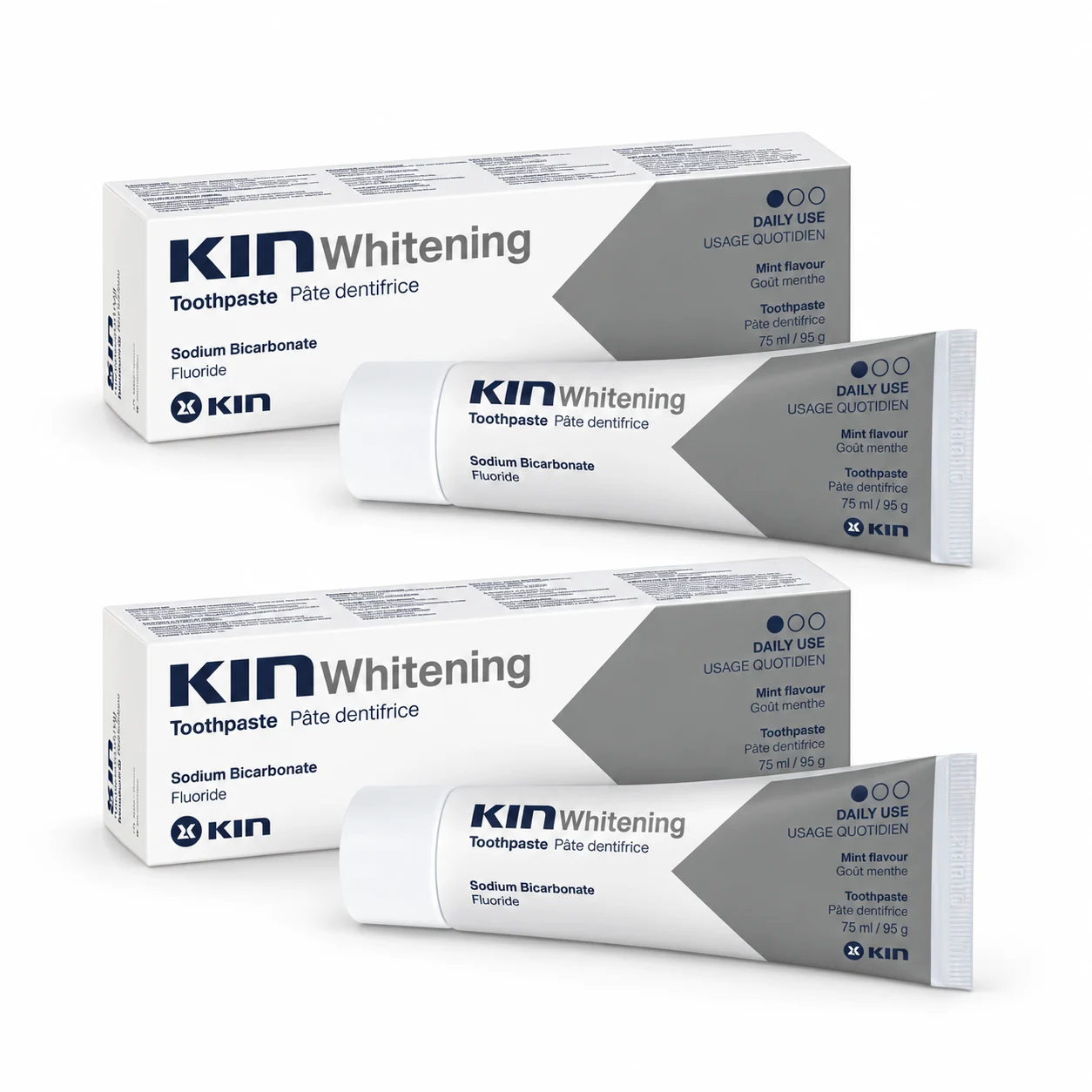 2x KIN Whitening 75 ml – wybielająca pasta do zębów na osad i przebarwienia