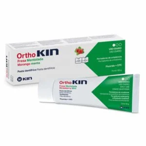 KIN OrthoKin 75 ml - ortodontyczna pasta do mycia zębów truskawkowo - miętowa